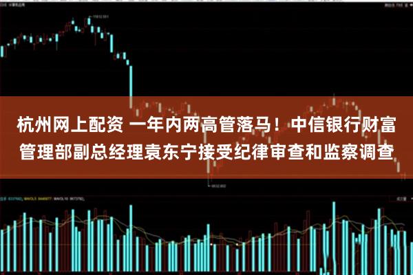 杭州网上配资 一年内两高管落马！中信银行财富管理部副总经理袁东宁接受纪律审查和监察调查